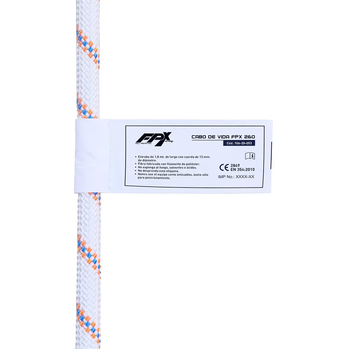 Cabo de Vida FPX 260 Activex con Gancho Escala 1.8 Mt 5