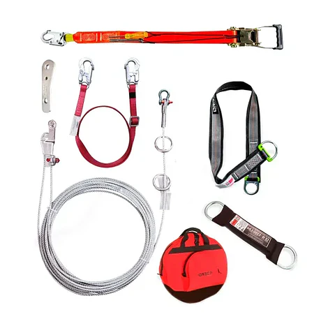 Línea de Vida Orbit Horizontal Dos Usuarios Cable Acero 20Mts 1225W-20