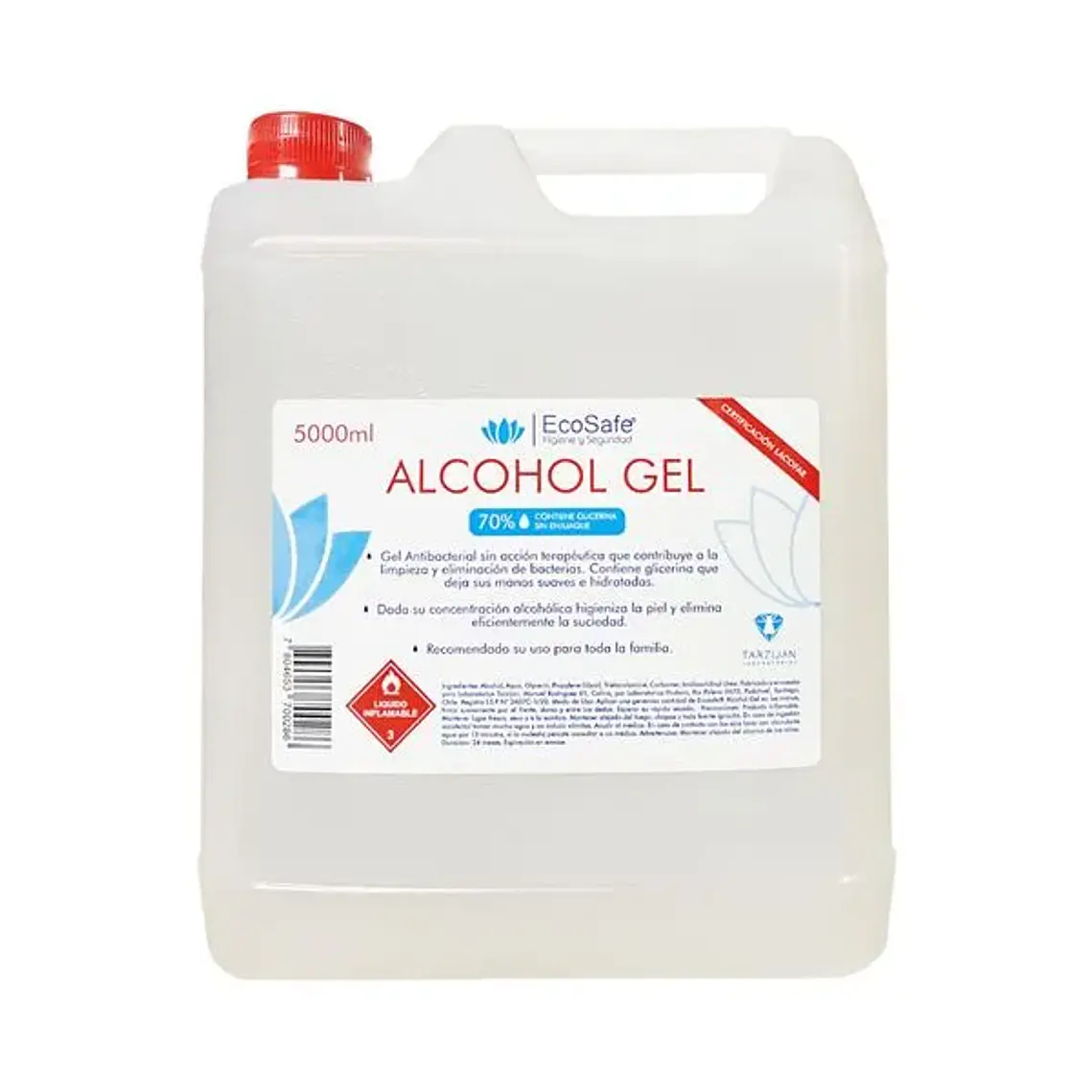 Alcohol Gel con glicerina ECOSAFE 5 Lt. 1