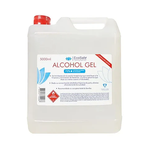 Alcohol Gel con glicerina ECOSAFE 5 Lt.