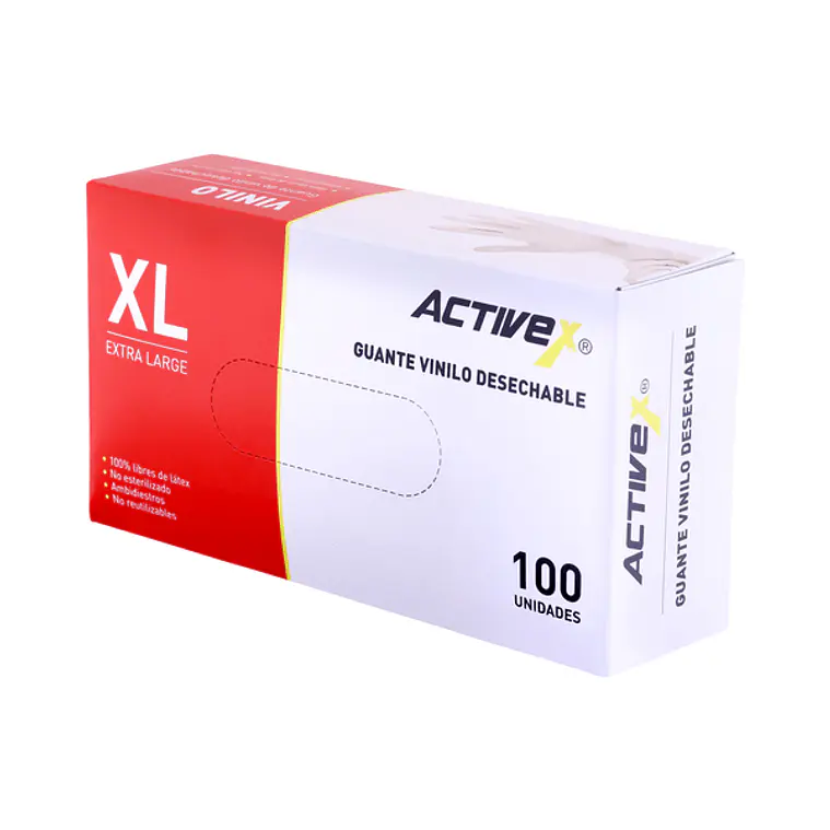 Guante Examinación Desechable Vinilo Claro Activex (100 Un.) 2