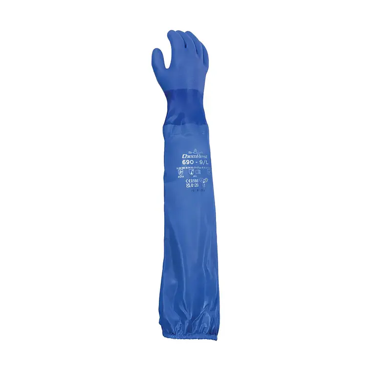 Guante Pvc Showa 690 Azul 60cm 1