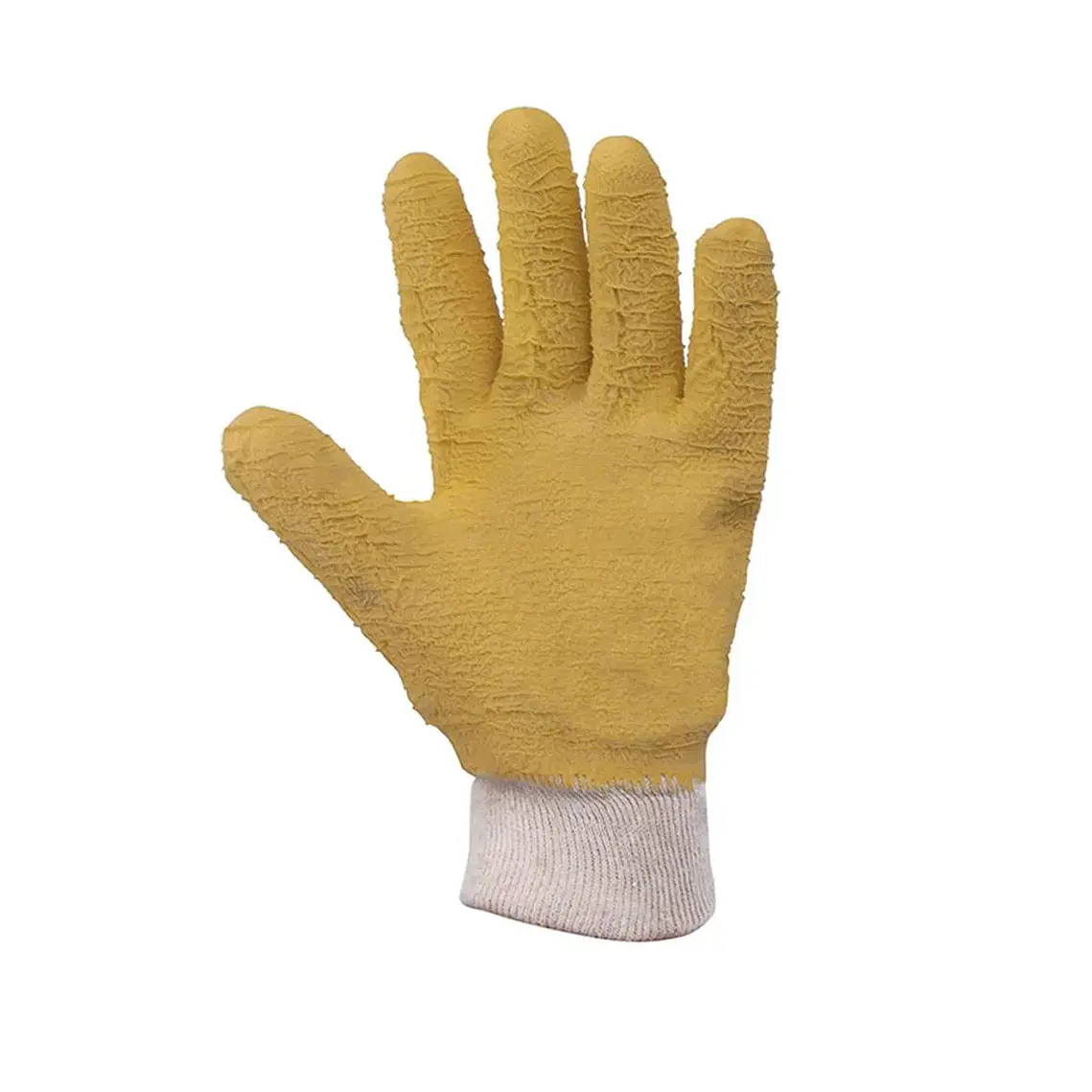 Guante Activex Latex Rugoso Amarillo puño Tejido 2