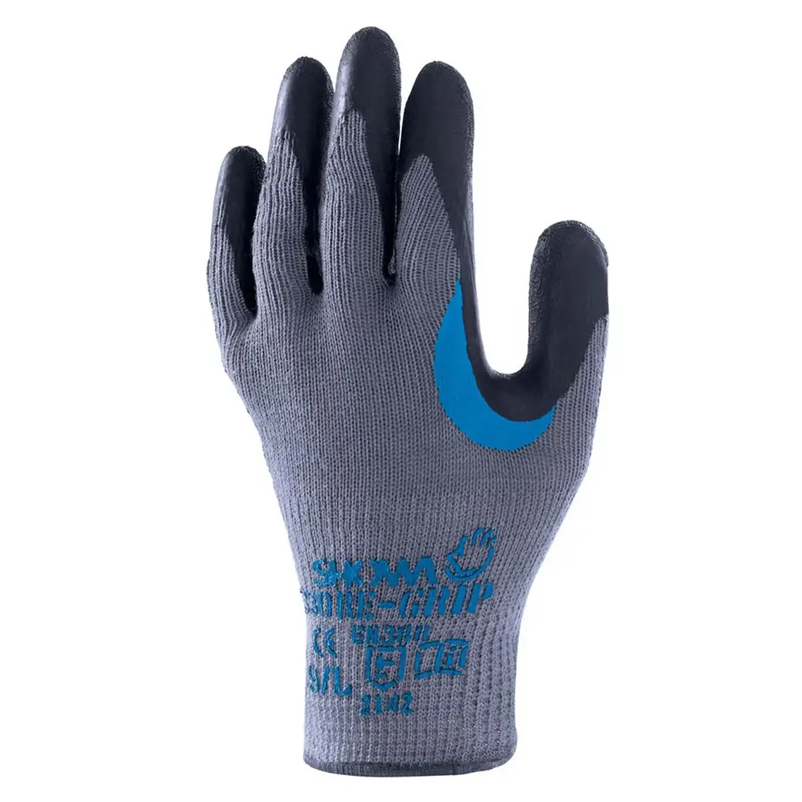 Guante Algodon/Latex Showa 330 Ref.Gris/Neg/Azul 1