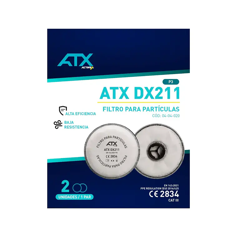 Filtro Activex ATX DX211 Particulas y Olores VO P3 R (Par) 5