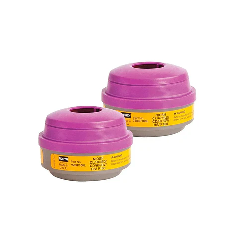 Filtro North 7583 P100 V/Organicos/G/Acidos + P100 (Par)