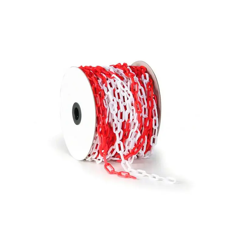 Cadena plastica delimitadora Roja y Blanca (Rollo 25 mts) 1