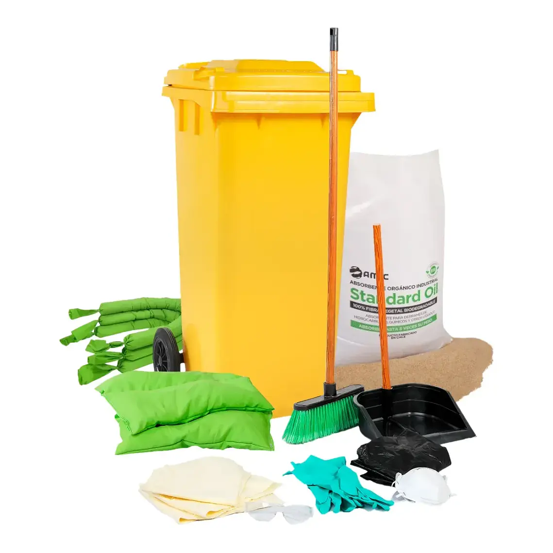 Kit de Derrame Universal 120Lt. DS43 Carro (Abs, Barr, Almo, paños, Bolsa, EPP, Pala y escob) 1