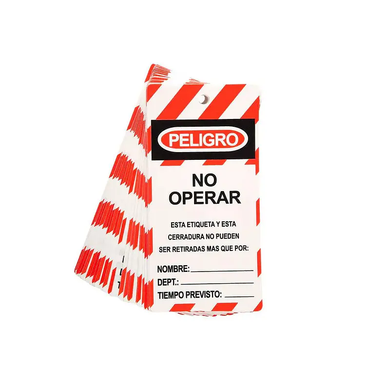 Tarjeta Bloqueo Peligro No Operar (25 Unid) 1