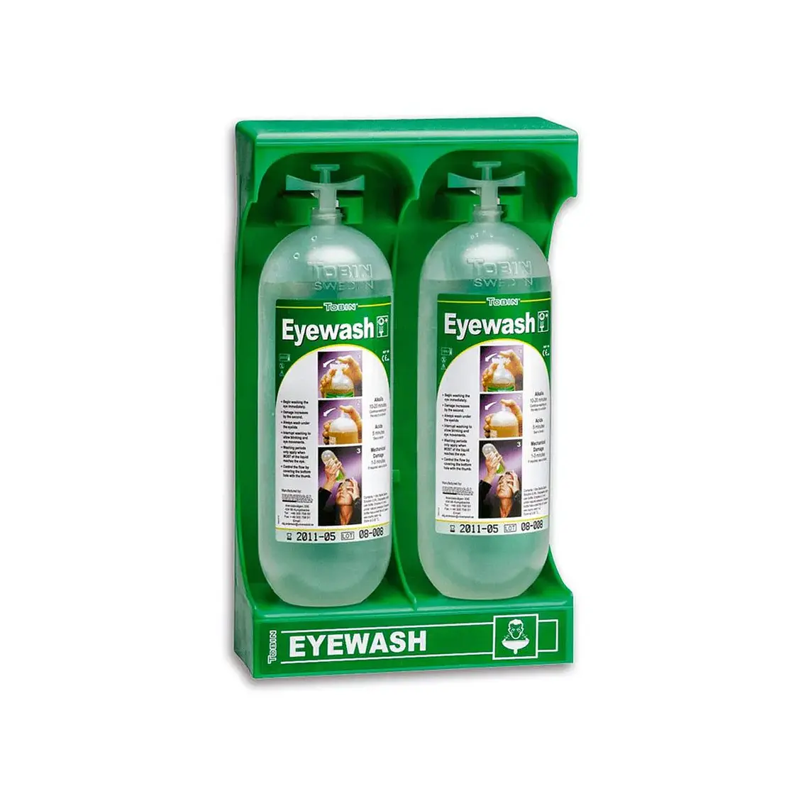 Botella Lavaojos con Soporte Tobin (2 Un) 1