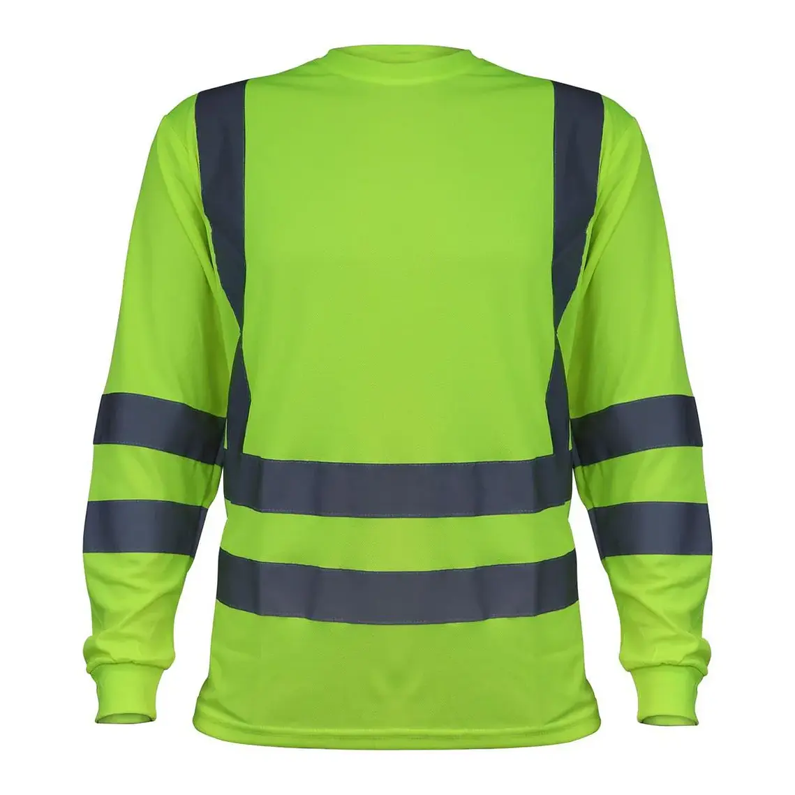 Polera Activex Polo Dry Fit Verde Fluor C/Reflect M/Larga UV 1