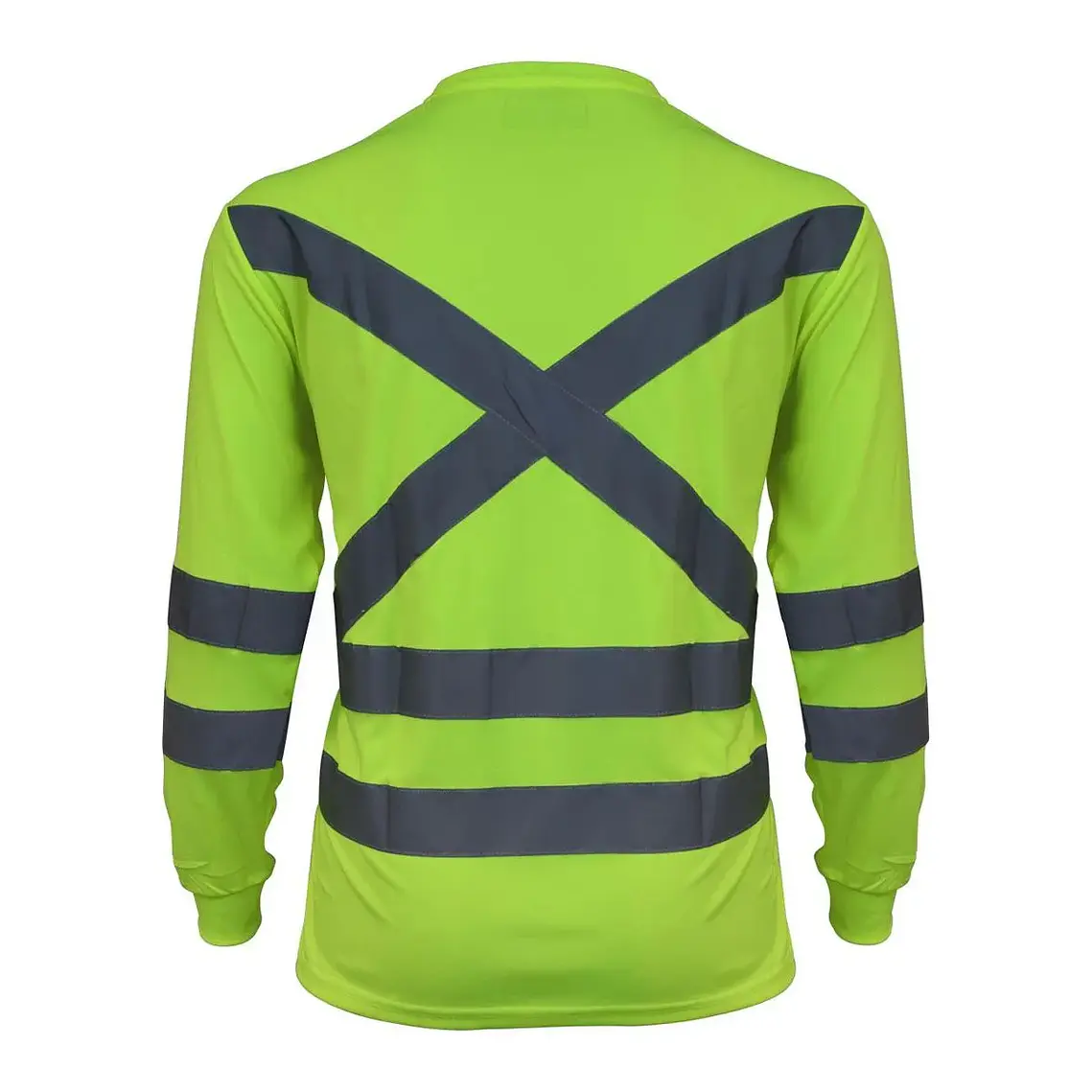 Polera Activex Polo Dry Fit Verde Fluor C/Reflect M/Larga UV 3