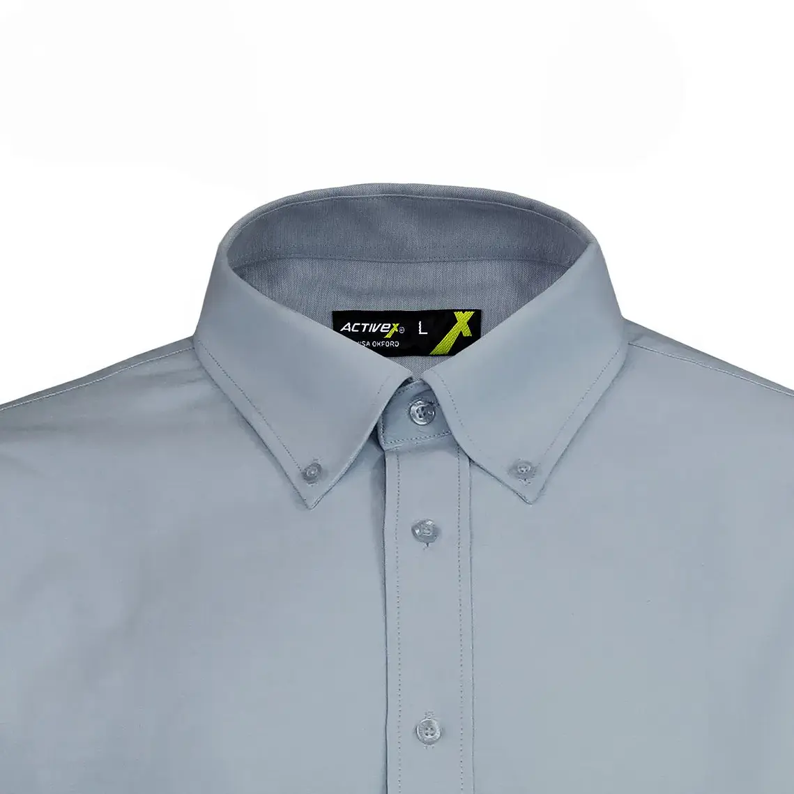 Camisa Activex Oxford M/Larga Gris UV 4