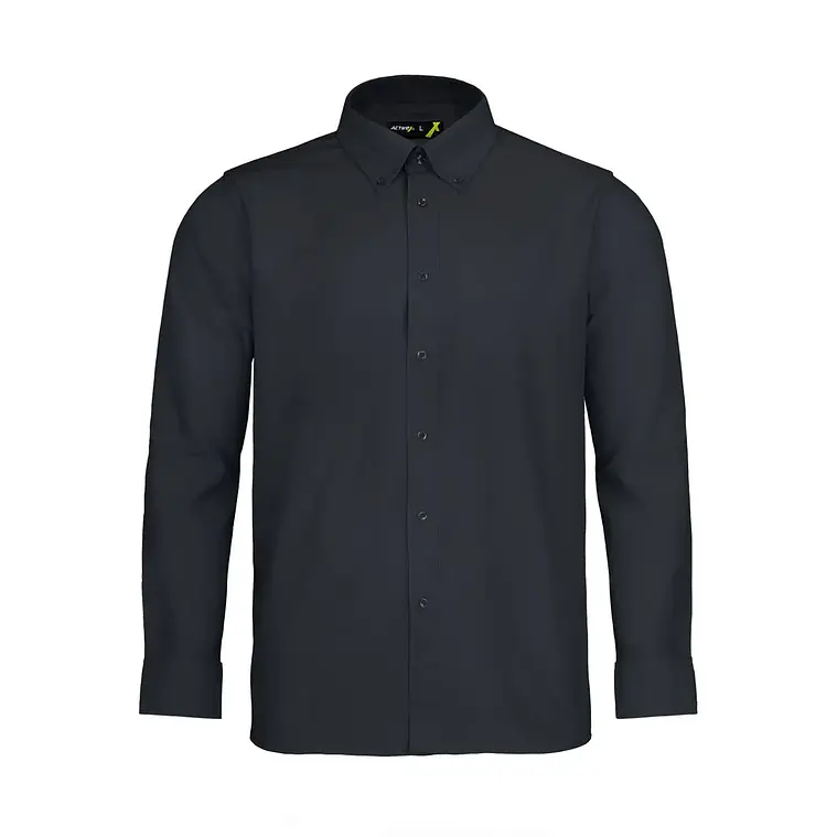 Camisa Activex Trevira M/larga Negra 1