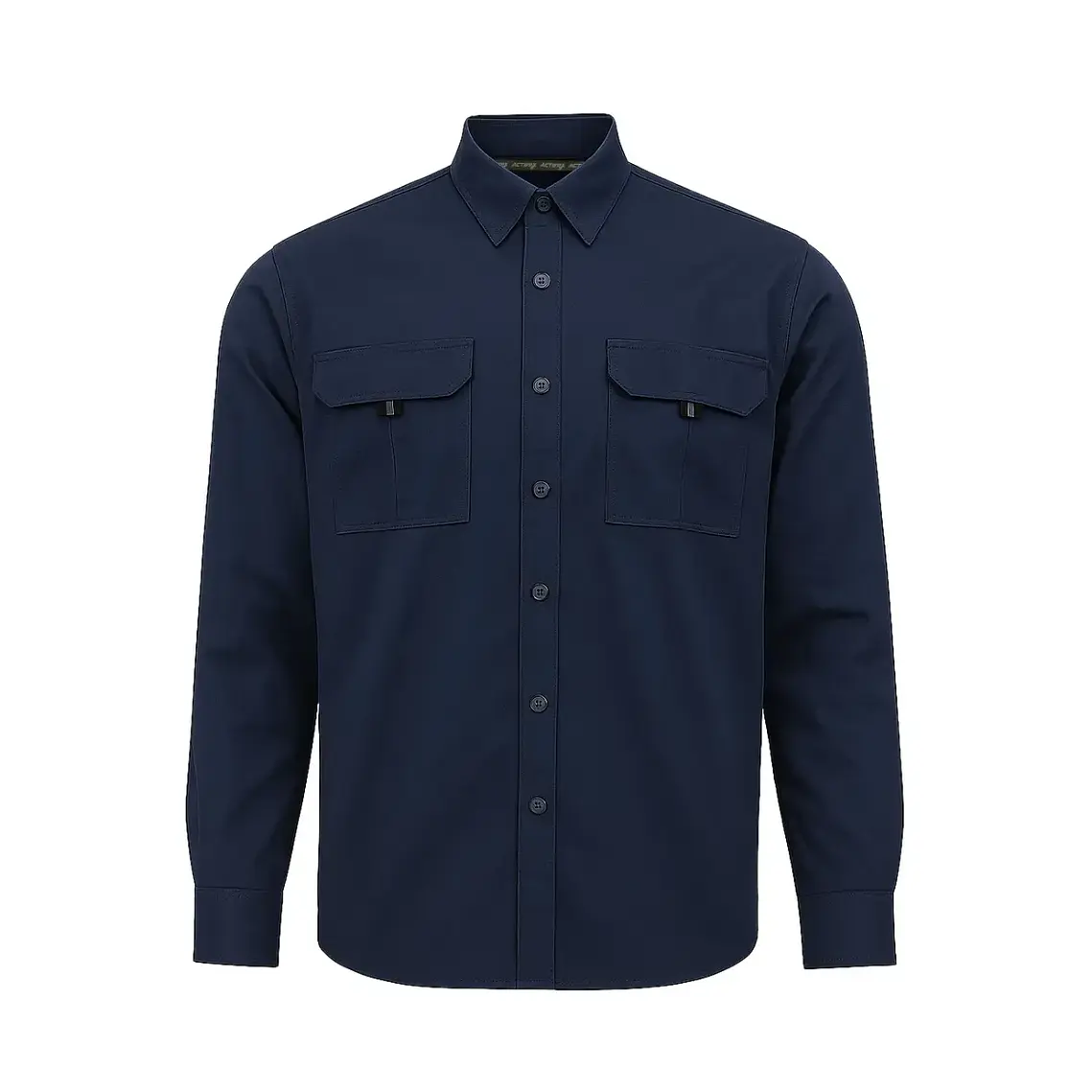 Camisa Activex Gabardina 80/20 UV Azul 1
