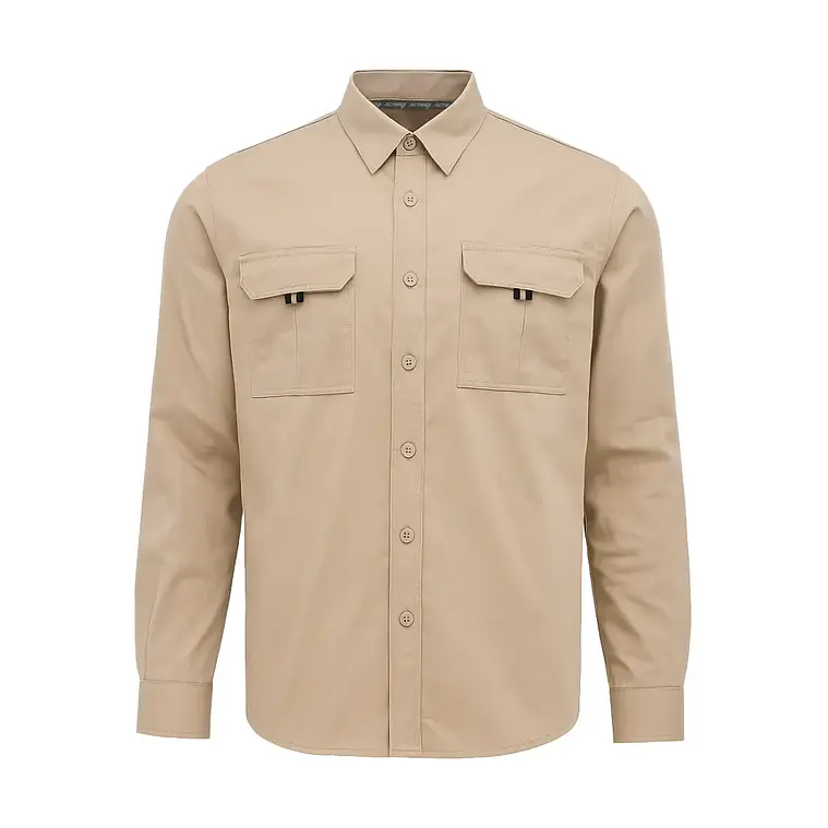 Camisa Activex Gabardina 80/20 UV Beige 1