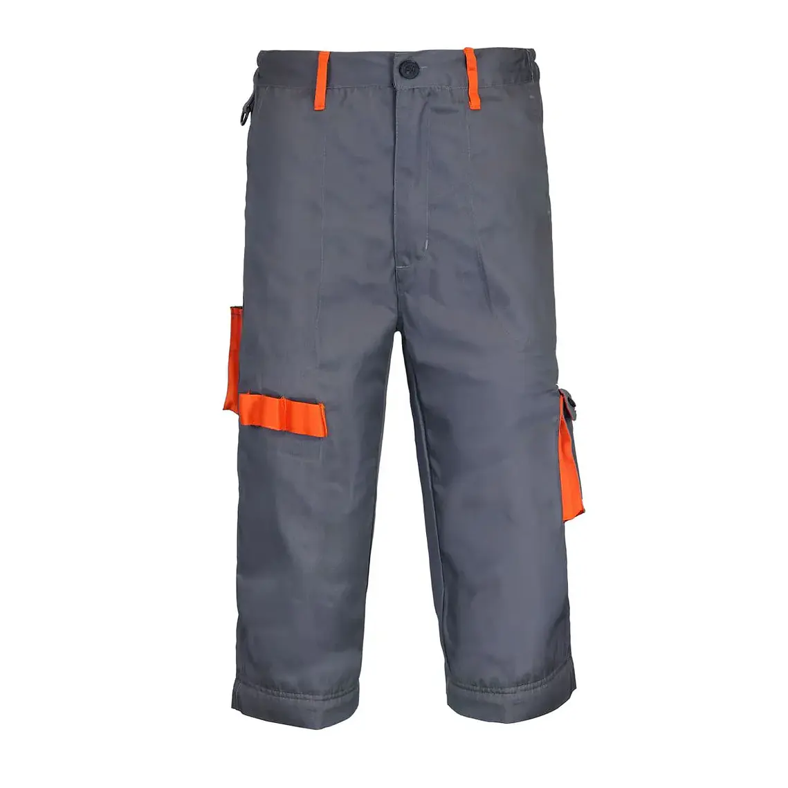 Pantalón Gabardina Gris/Naranjo 4