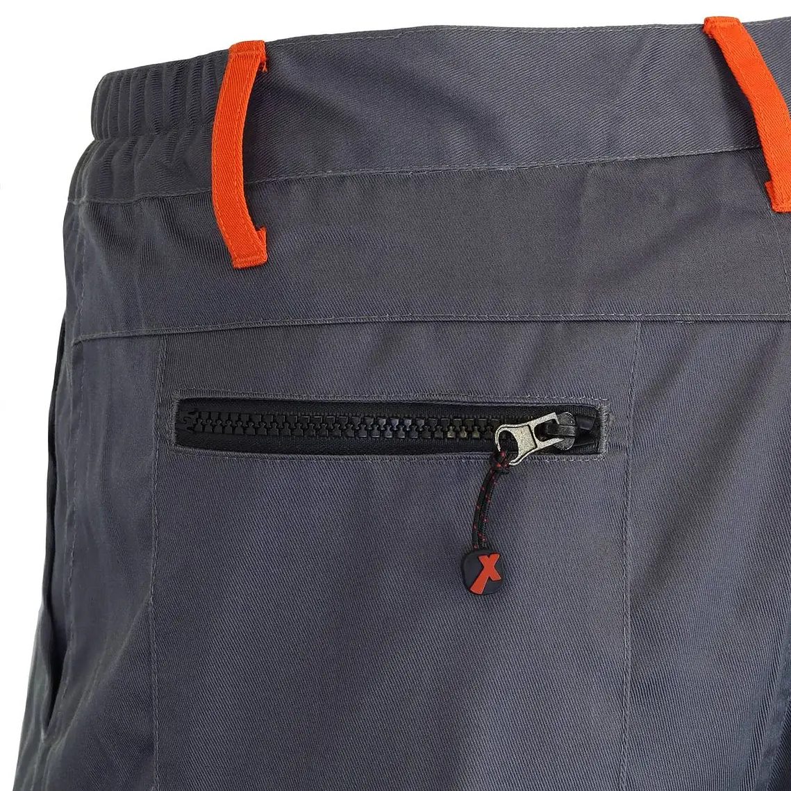 Pantalón Gabardina Gris/Naranjo 5