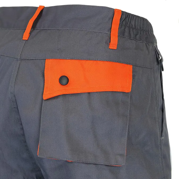 Pantalón Gabardina Gris/Naranjo 6