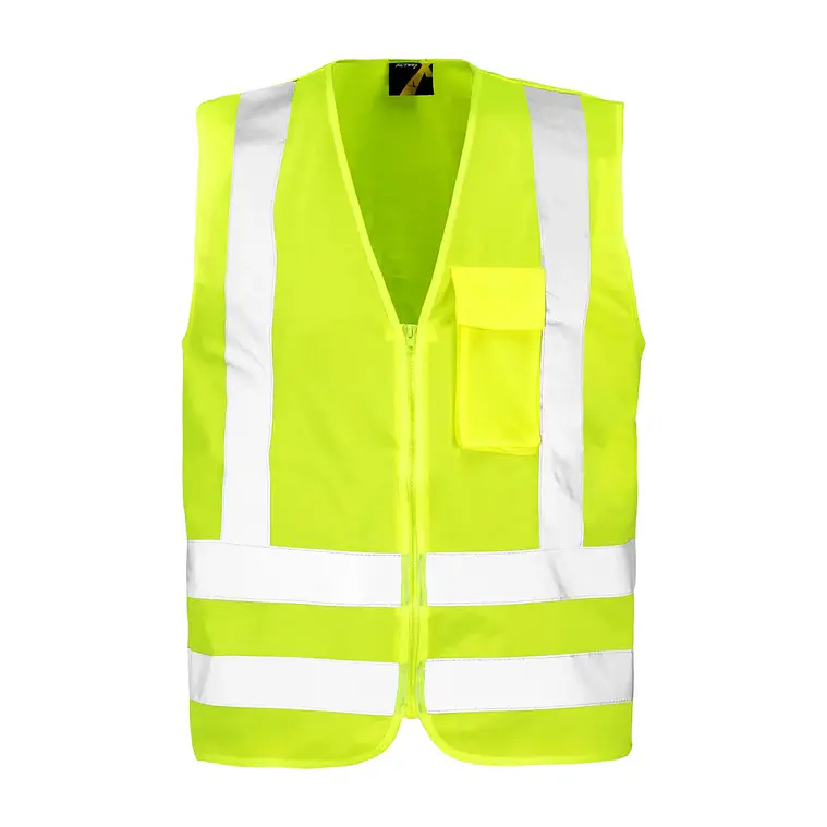 Chaleco Reflectante Amarillo Con Cierre 1