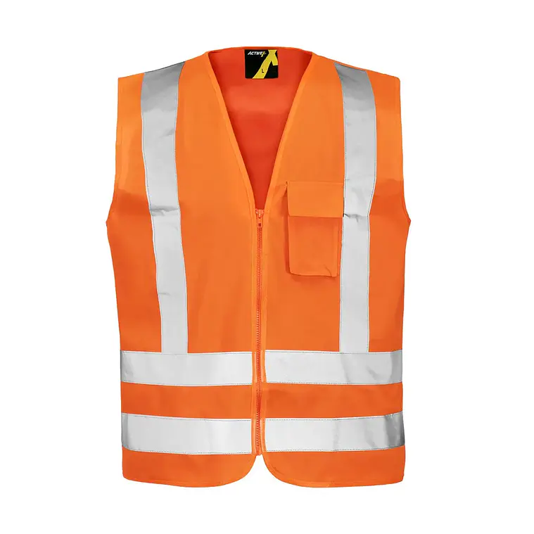 Chaleco Activex Naranjo Bols. Alta Vis C/Cinta 1