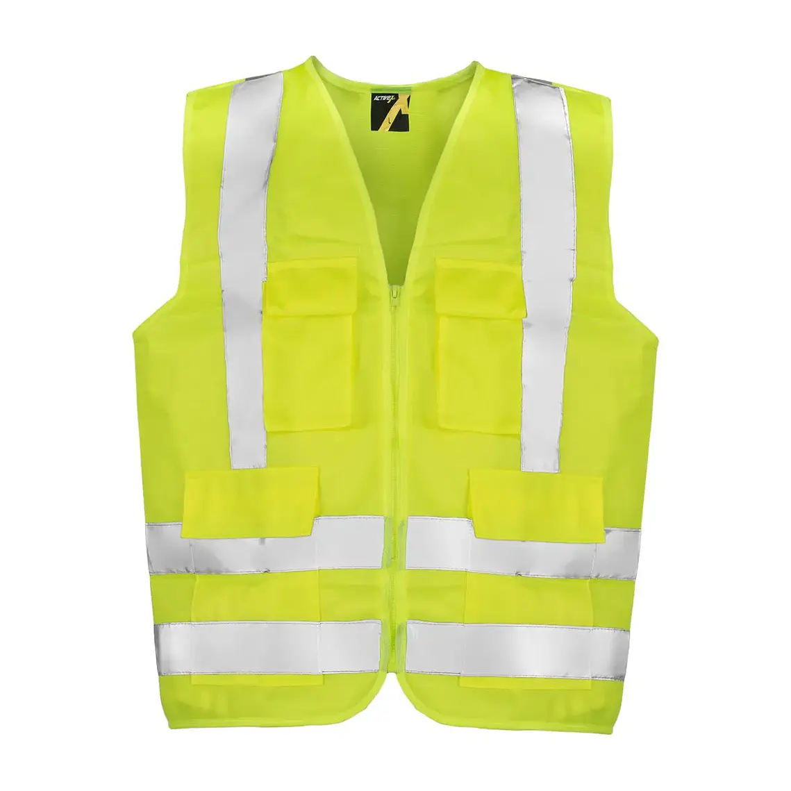 Chaleco Reflectante Verde Fluor 4 Bolsillos 1