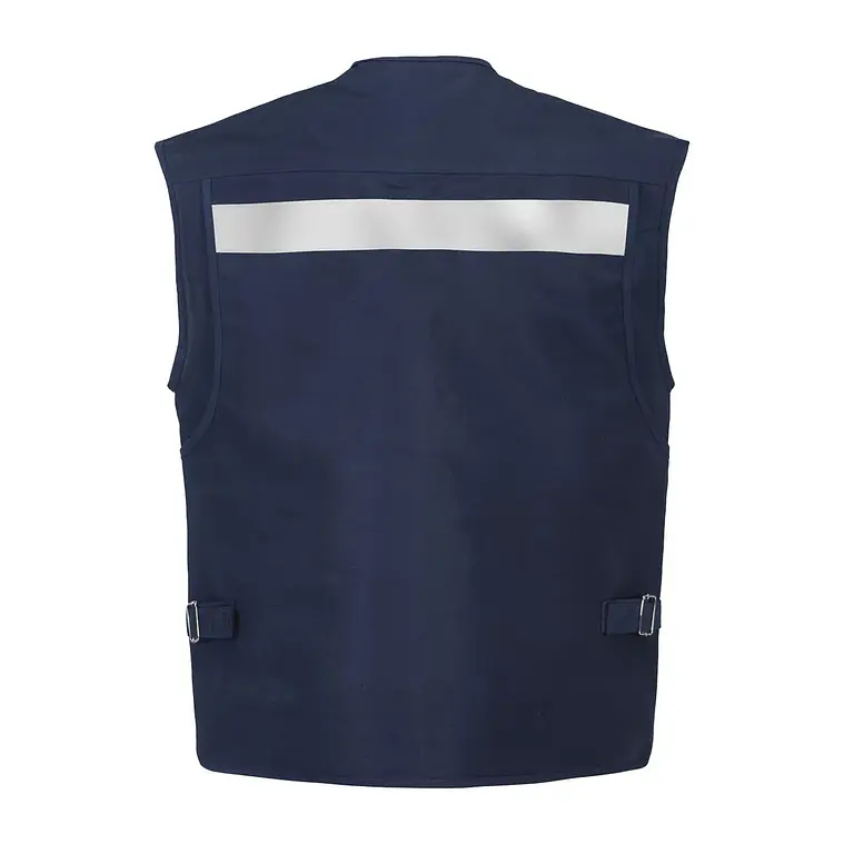 Chaleco Geologo Poplin Azul C/Reflectante 3