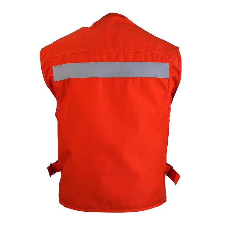 Chaleco Geologo Poplin Rojo C/Reflectante 2