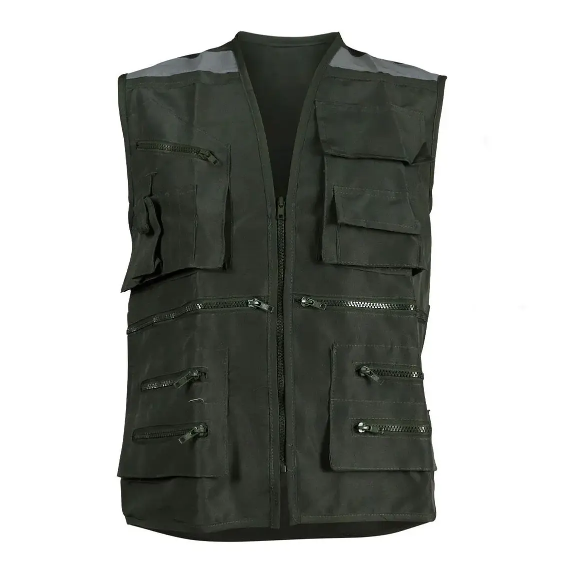 Chaleco Geologo Poplin Verde C/Reflectante 1