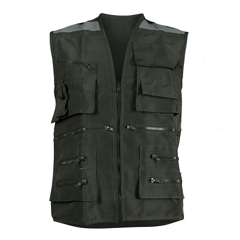 Chaleco Geologo Poplin Verde C/Reflectante