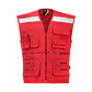Chaleco Activex Geologo Canvas 250Gr Rojo C/Reflectante - Miniatura 1