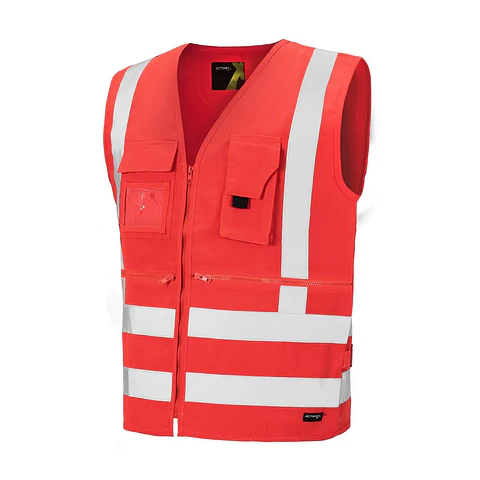 Chaleco Geologo Activex Rojo Alta Visibilidad Gard