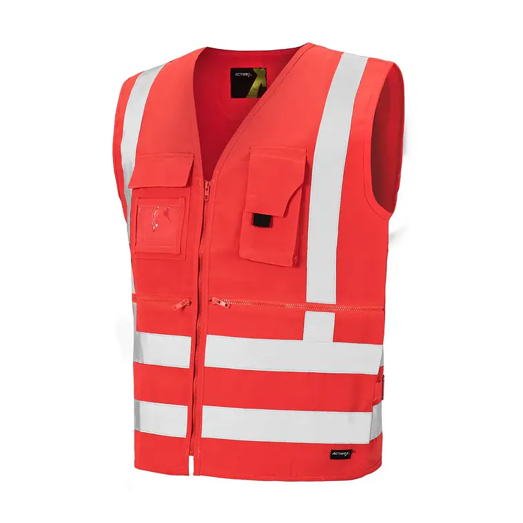Chaleco Geologo Activex Rojo Alta Visibilidad Gard 2