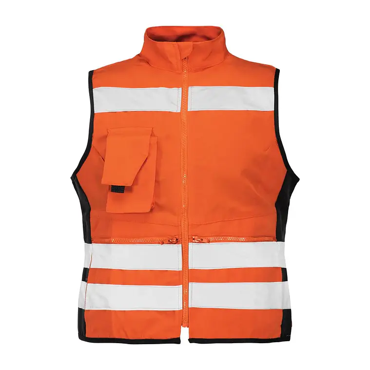 Chaleco Geologo Activex Canvas Naranjo Mujer Reflectante 360° 1