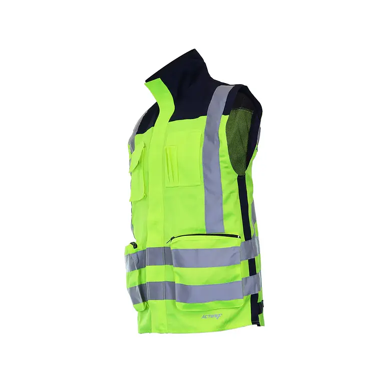 Chaleco Geólogo Gabardina Terra Bicolor Amarillo 3