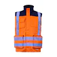 Chaleco Geólogo Gabardina Terra Bicolor Naranjo - Miniatura 1