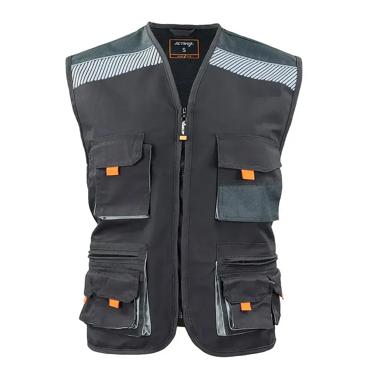 Chaleco Geólogo Gris-Negro XR-100 1