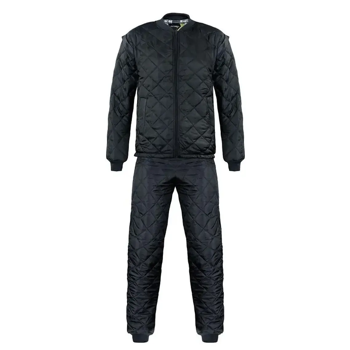 Pijama Negro Forro Franela Mangas Desmontables 1
