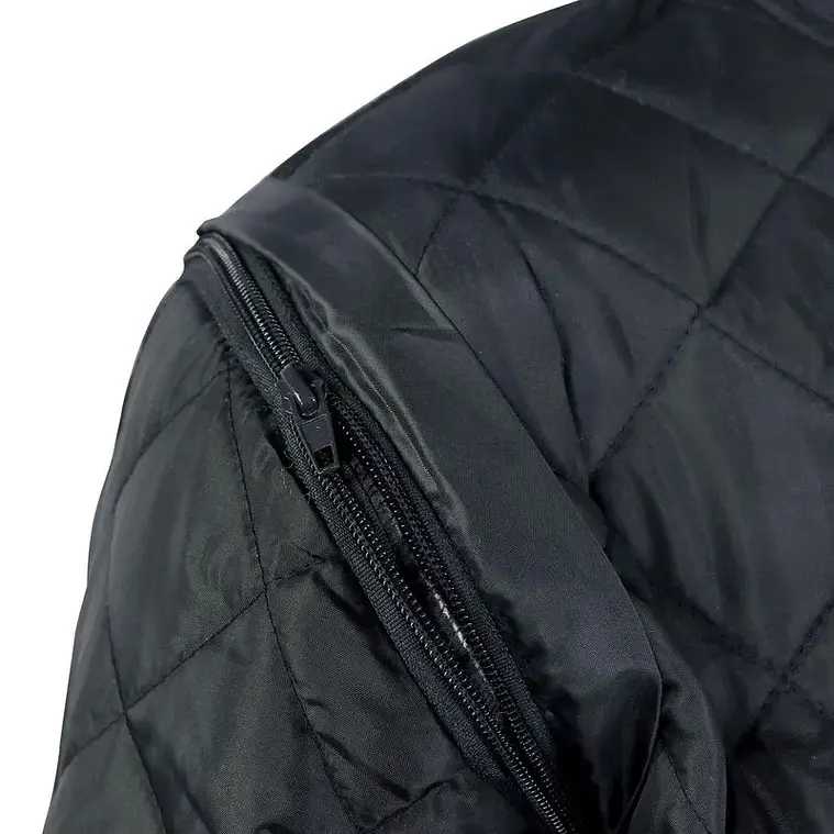 Pijama Negro Forro Franela Mangas Desmontables 8