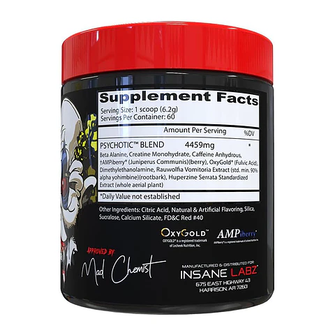 Pre Entreno Insane Labz Psychotic Fruit Punch