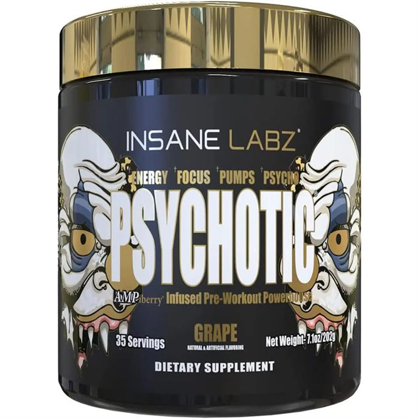 Pre Entreno Insane Labz Psychotic Gold Uva 1