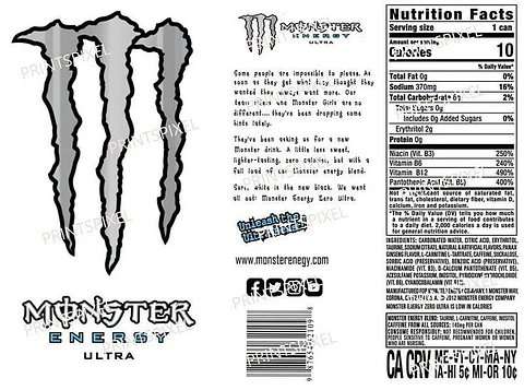 Bebida Energética Monster Energy Zero Ultra Blanca 473 ml