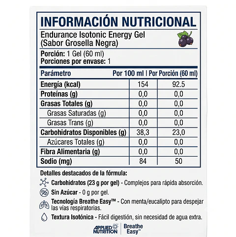 Gel Energético Applied Nutrition 60 ml