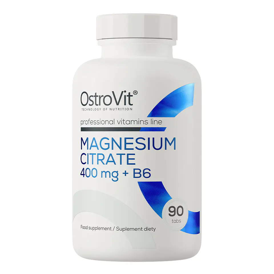Magnesio Citrato + Vitamina B6 Ostrovit 400 mg 90 Tabletas 1