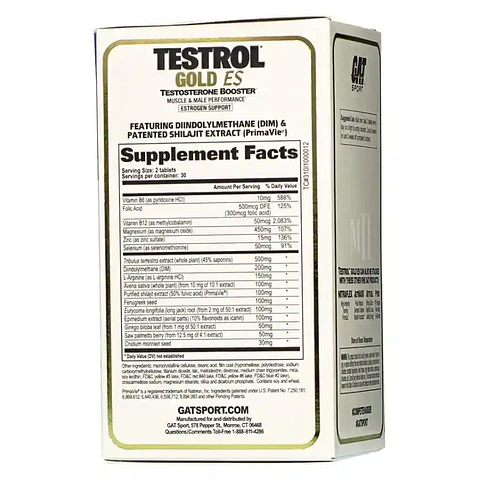 Potenciador de Testosterona GAT Testrol 60 Cápsulas