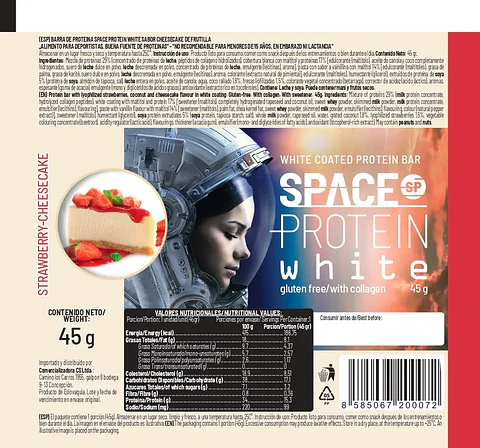 Barra Proteica Space Strawberry Cheesecake 45 g