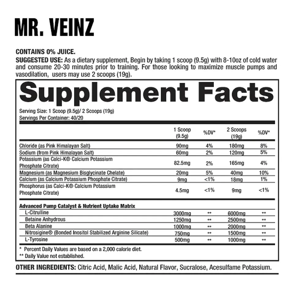 Pre Entreno Dragon Pharma Mr. Veinz Naranja 380 g 2