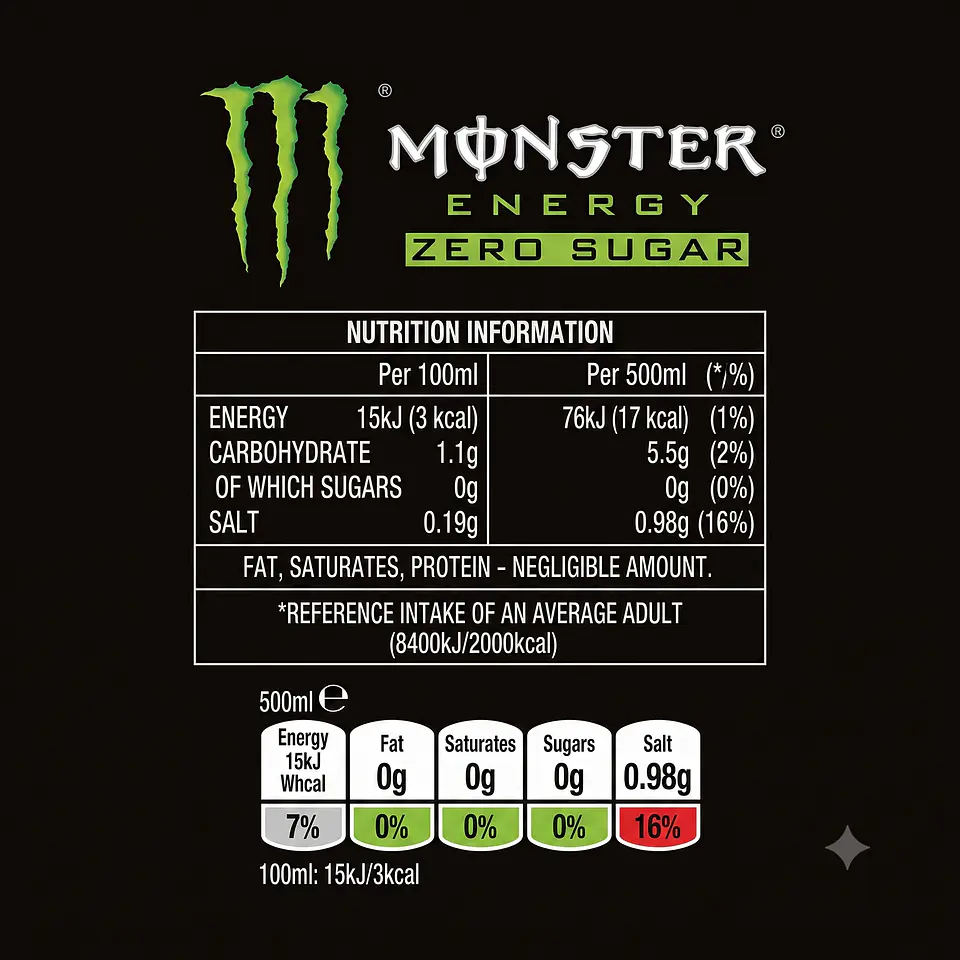 Bebida Energética Monster Energy Ultra Black Negra 473 ml 2