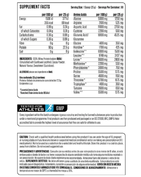 Proteína Aislada Applied Nutrition ISO-XP Chocolate 1 kg