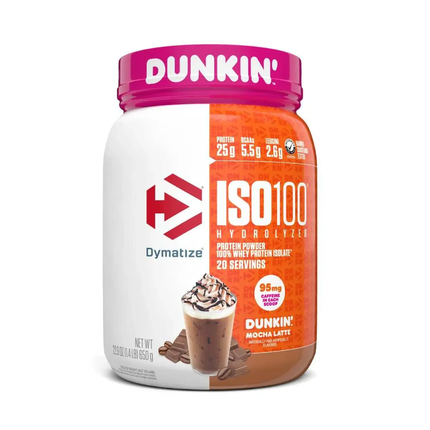 Proteína Aislada Dymatize ISO100 Dunkin Cappuccino 1.4 lb 1